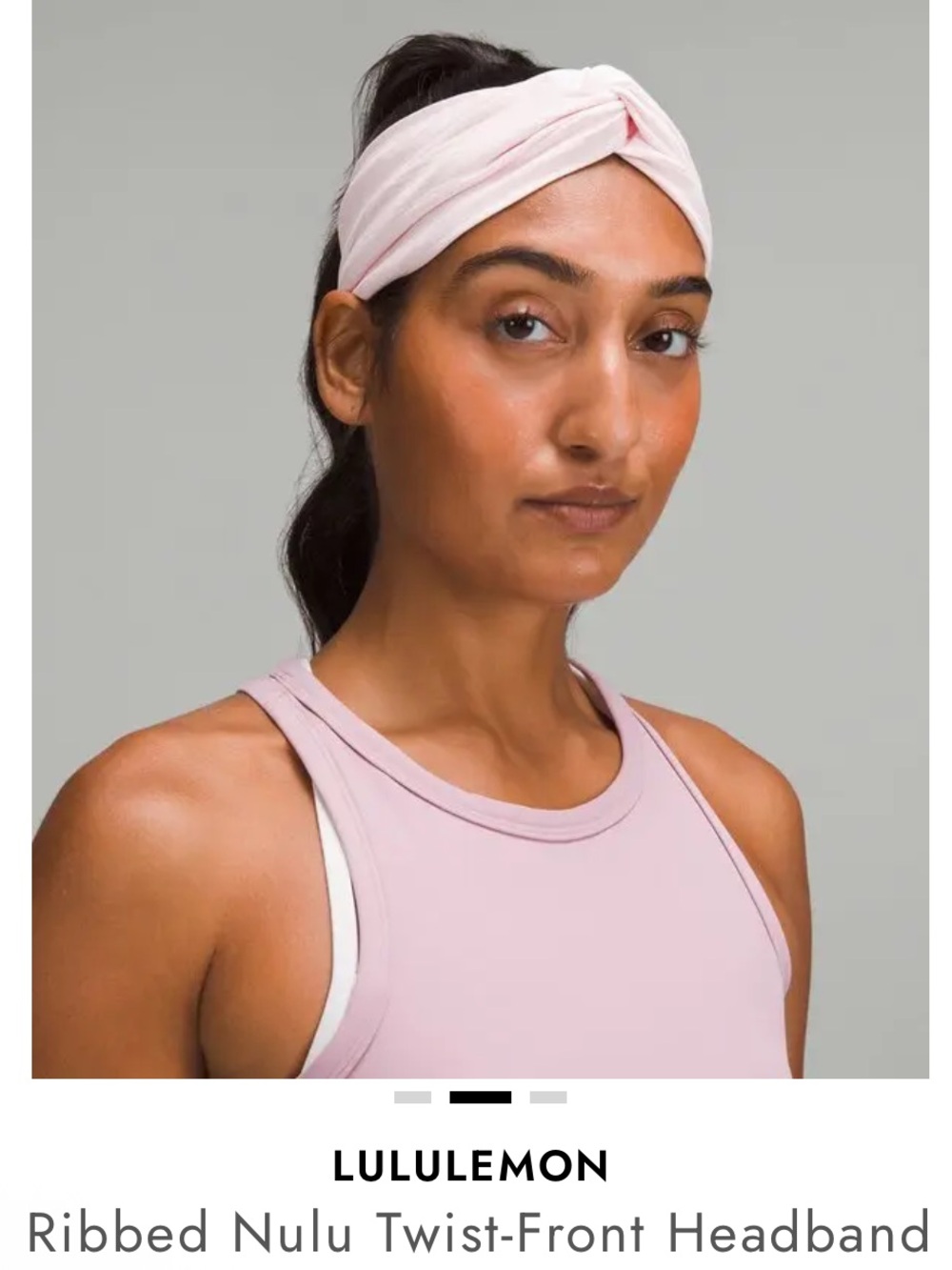 Lululemon Ribbed Nulu Twist-Front Headband - Strawberry Milkshake NWOT